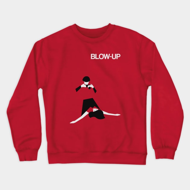 Blow Up fan art minimal cinema design poster Michelangelo Antonioni Crewneck Sweatshirt by Rozbud
